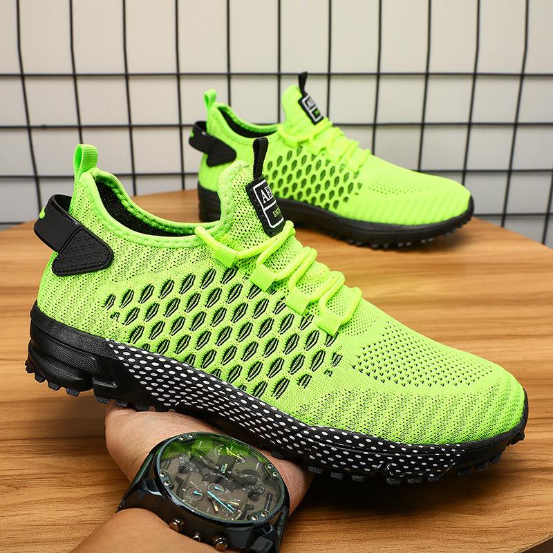 2025 Mesh Men's Casual Sneakers Summer Lightweight Breathable Tennis Shoes New Fashion Lace-up Soft-soled Running Shoes Tênis