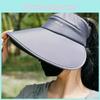 Menrlgnoi Letter Uv Protection Hat Large Brim Sunshade Cap Outdoor Breathable
