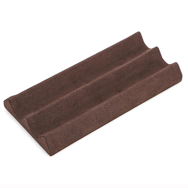 Handmade Microfiber Velvet Leather Desk Brush Rack Organizer CONTACT'S FAMILY Square Pencil Display Stand Pen Holder Custom Logo