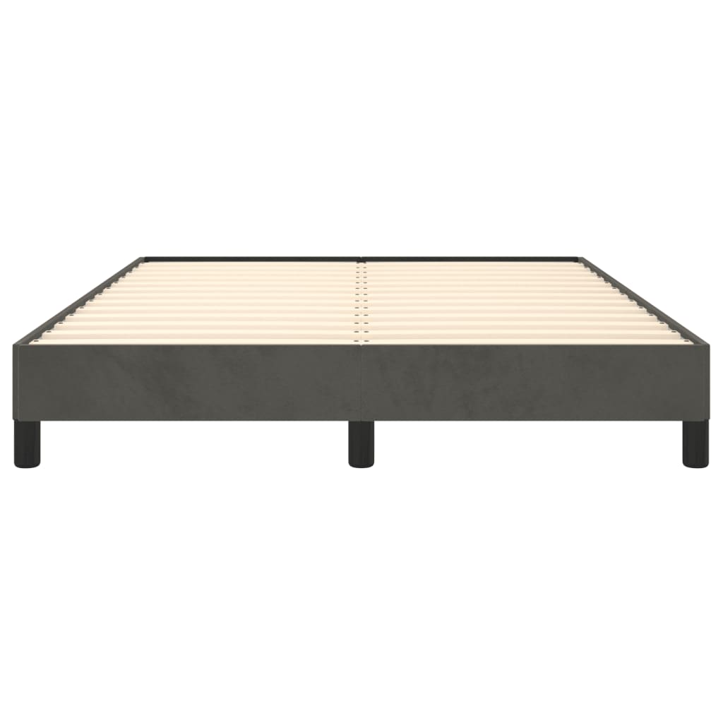 Vidaxl Bed Frame Without Mattress, Dark Gray, 140X200 Cm, Velvet