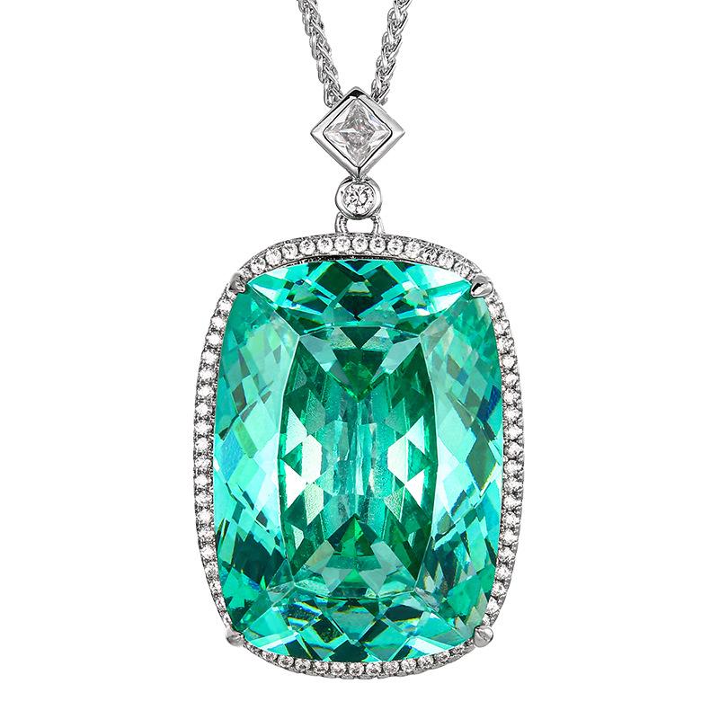 Jewelry Simulation Para Green Vintage Pendant Necklace Main Stone 20 * 28