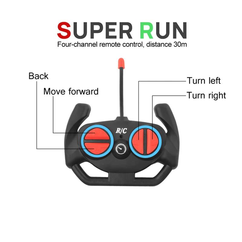 Remote Control Car Toy for Kids with LED Lights Controller Electric Racing Vehicle for Boy Girl Birthday Gift