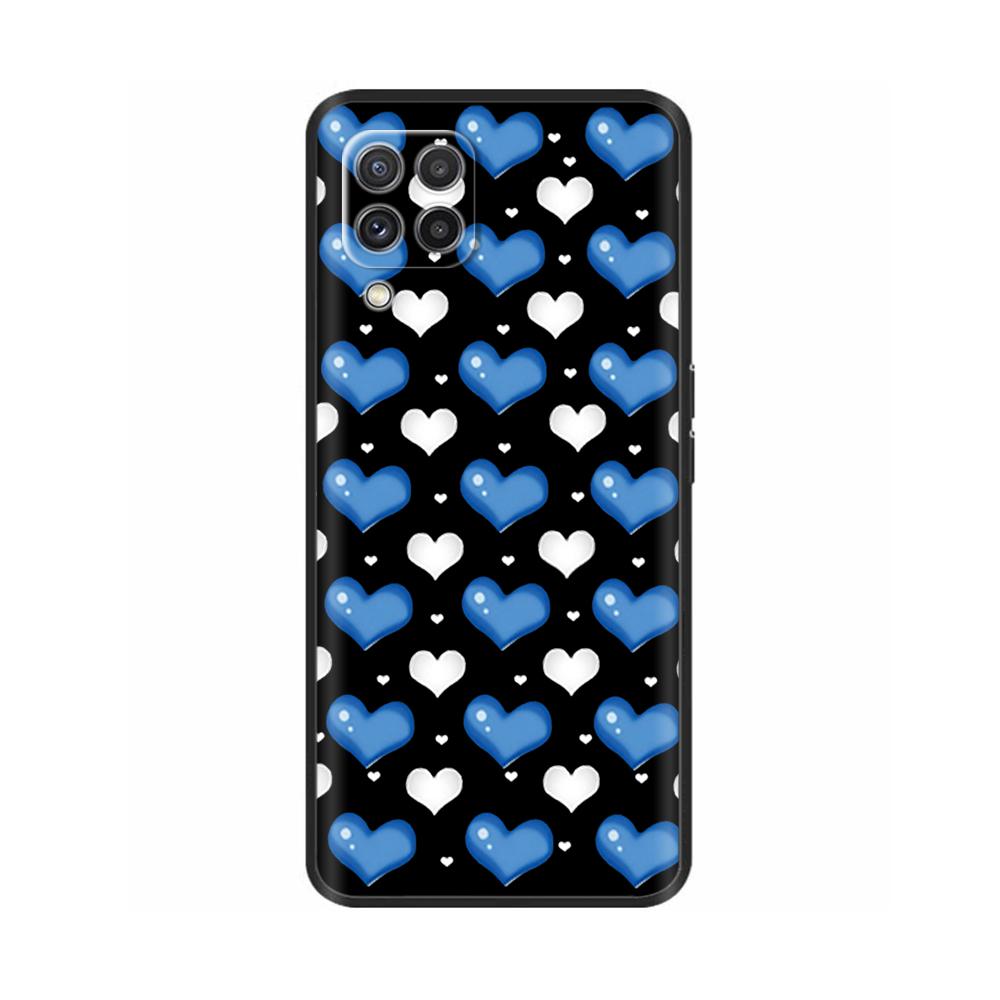 For Samsung A12 M12 F12 Case Stylish Painted Cover Soft Liquid Silicone Phone Case For Galaxy A12 A M F 12 Fundas TPU Capa Black
