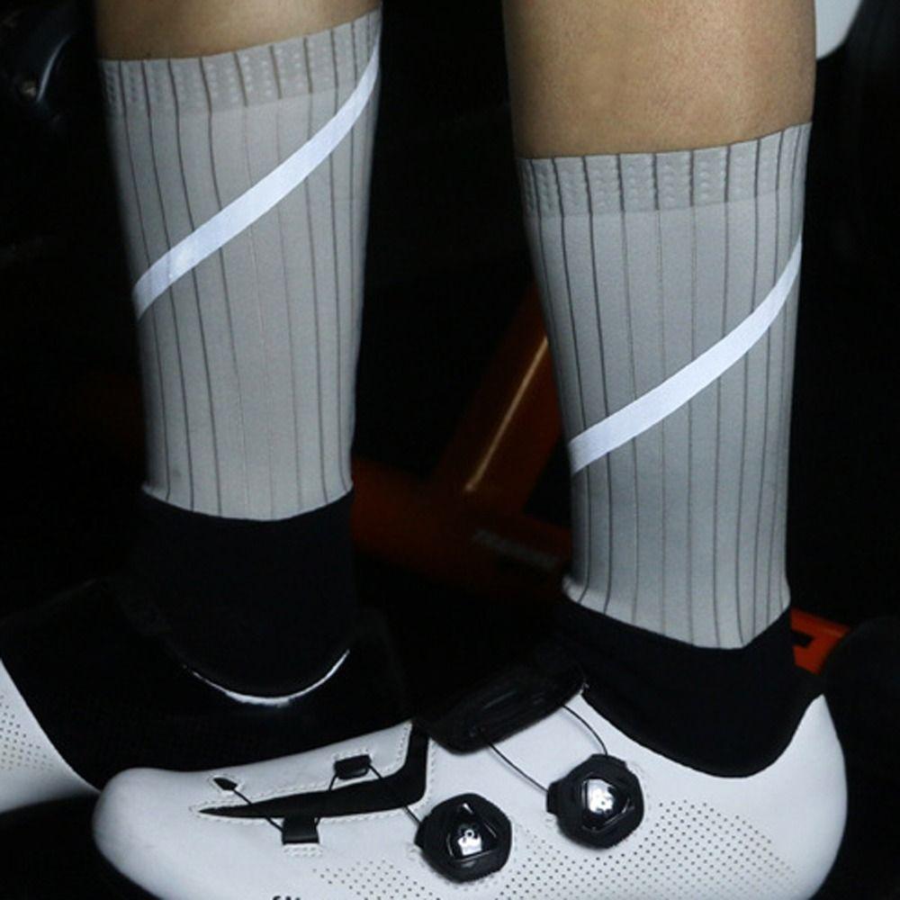 1 Pair Breathable Cycling Socks Reflective Mid Tank Sports Socks Bicycle Sock  Summer