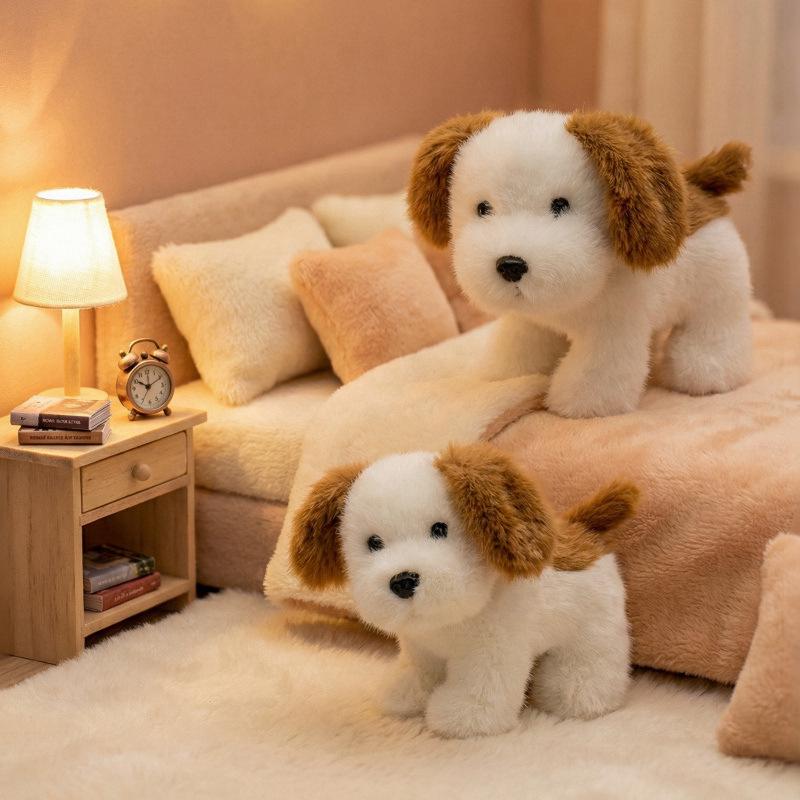 Adorable Milk Candy Dog Plush Toy - Cute Simulation Dog Doll for Kids' Birthdays