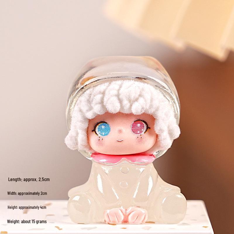 

Светящееся украшение в виде смоляной куклы с кудрявыми волосами: Милое украшение для рабочего стола ручной работы