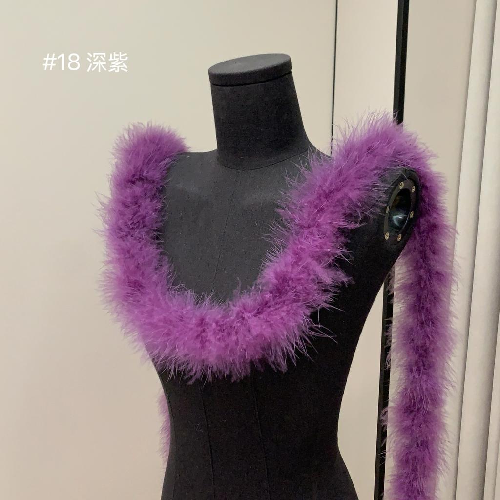 Bunte Federstreifen Truthahnfederstreifen Performance Tanzkostüm Dekomaterialien DIY Textilzubehör