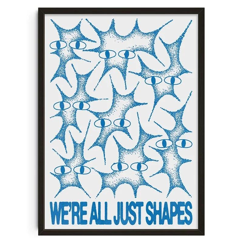 Vintage Classic Posters Retro Abstract Tin Signs Print Mid Century Wall Art Canvas Painting for Living Room Bedroom Home Decor