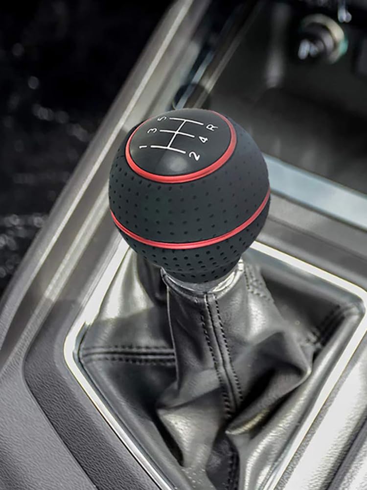 Lunsom PU Shift Knob 5 Speed Gear Shift Knob General Auto Manual Car (Blue)