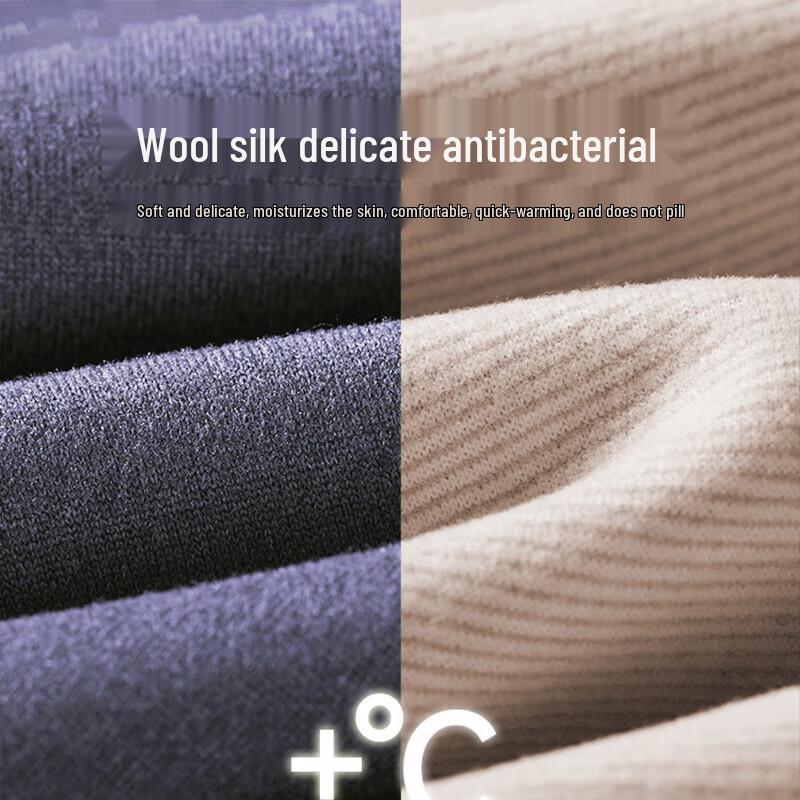 Nanjiren Men's Wool & Silk Blend Thermal Underwear Set