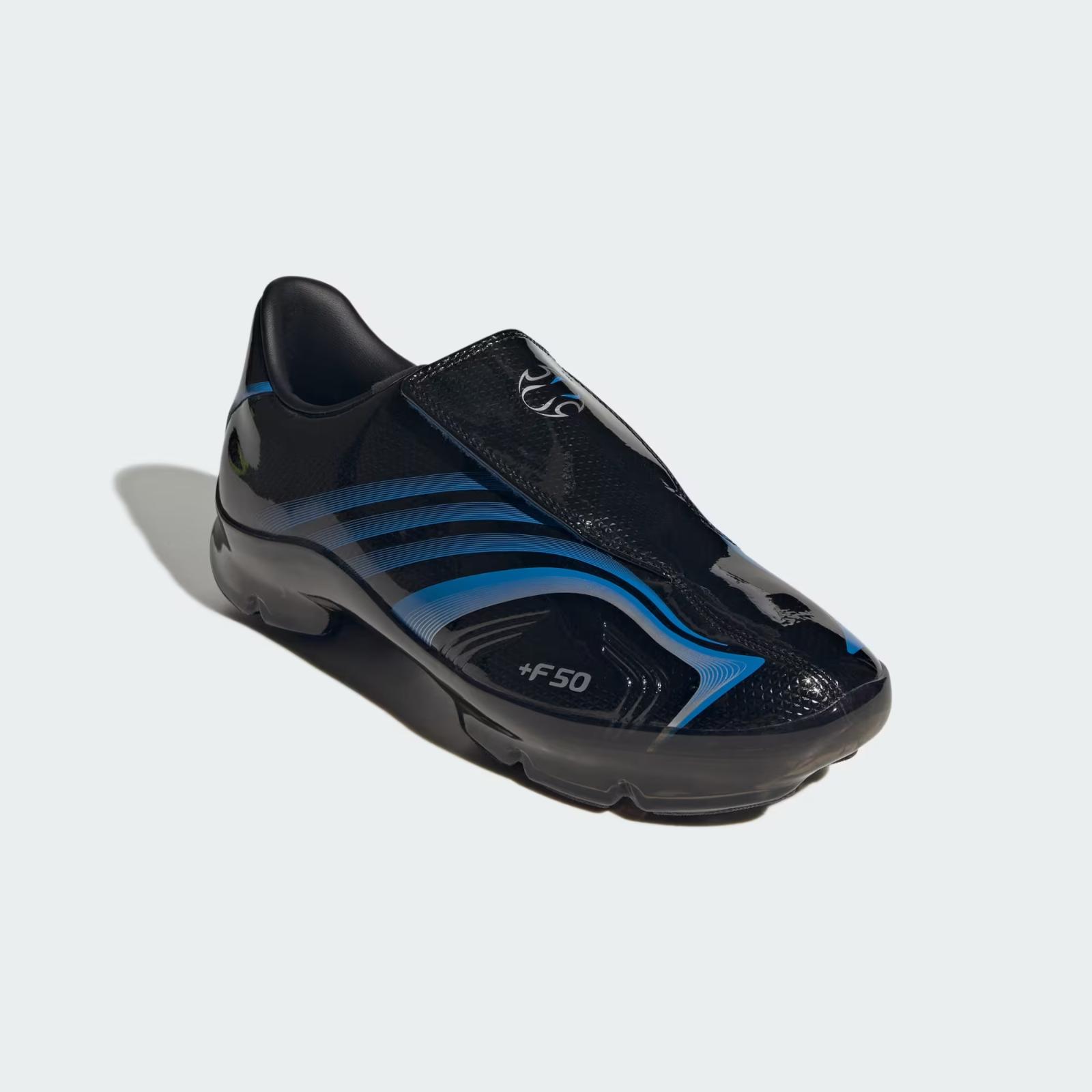 KH6569 adidas F50 Adiframe  Core Black/Lucid Ray Blue  (Men s) 7