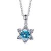 Bague Ringen 100% 925 Silver Fine Necklace 1 Carat Moissanite Classic Snowflake Pendant For Women Wedding Fashion Jewelry Gifts