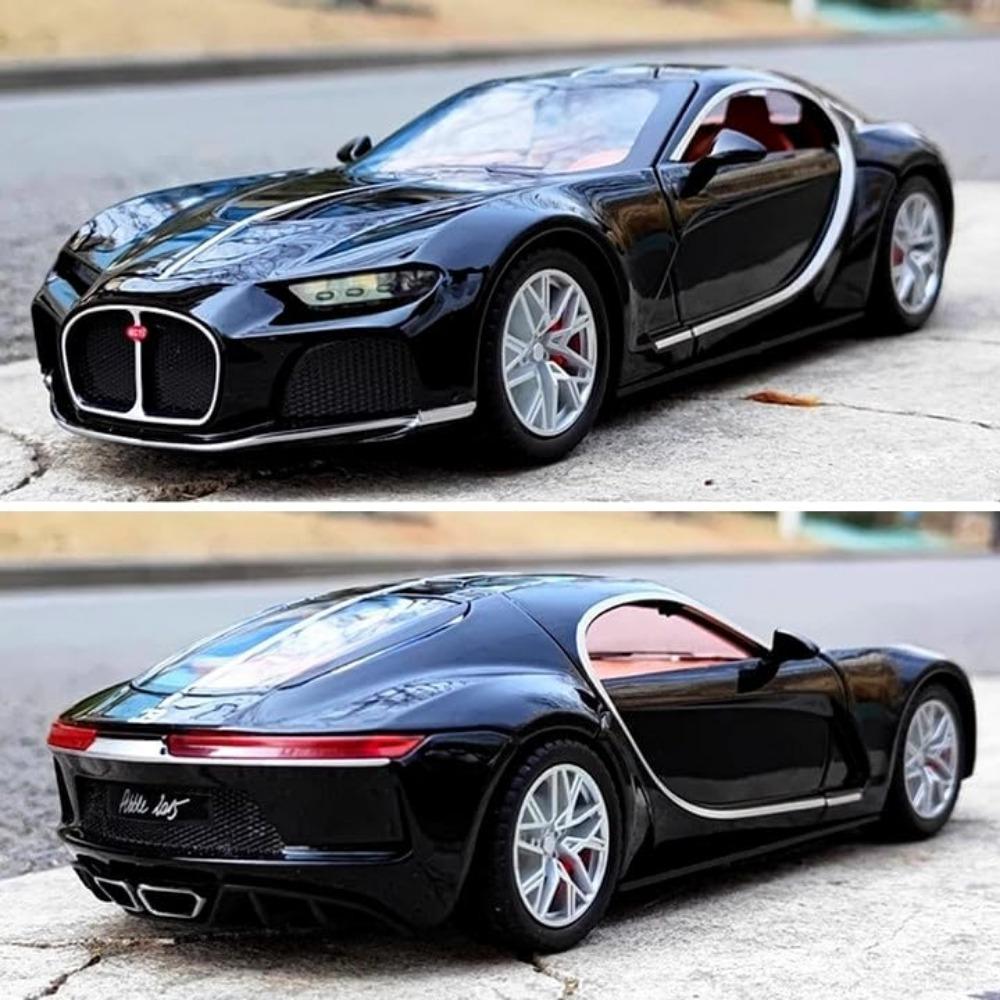 1/24 Scale Bugatti Atlantic Alloy Car Model Diecast Toy Vehicles,with Lights and Music,for Adults and Children,Decorative Objects, Collectibles