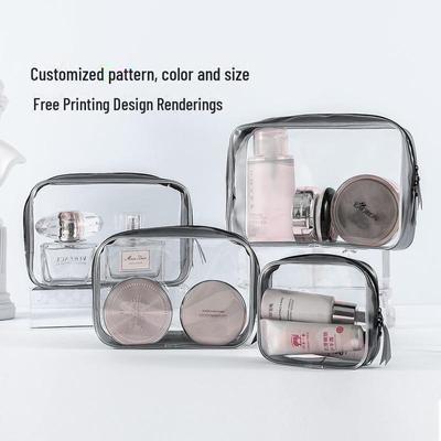 Large Capacity Transparent PVC Cosmetic Bag Set - Waterproof, Portable, and Simple Four-Piece Travel Organizer
