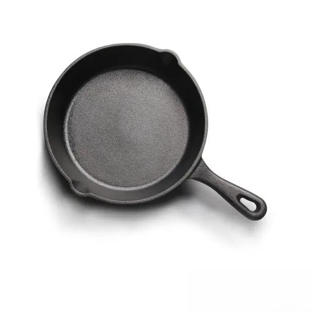 

Чугунная сковорода для жарки яиц, стейков, кастрюля для выпечки, газовая плита, индукционная посуда, сковорода для жарки ручной работы 14/16/20 см 14cm