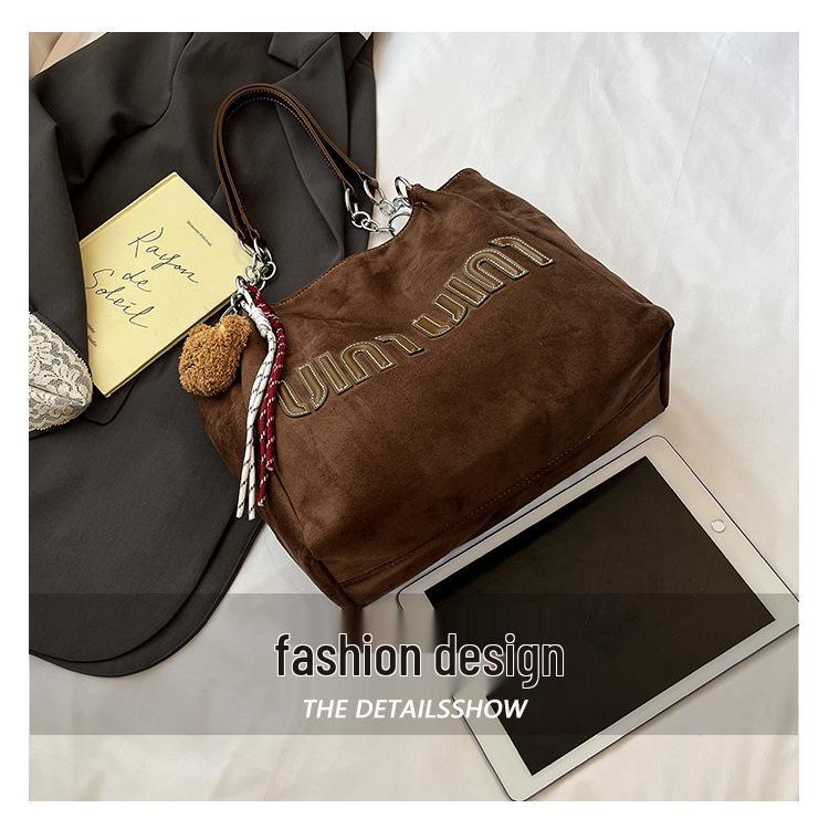 Women's Autumn Canvas Tote: Large Capacity, Casual Single Shoulder Bag for Work Commute