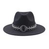 Deerskin Fleece Top Hat Retro Jazz Hat Men's and Women's Felt Hat European and American Woolen Hat Western Cowboy Hat
