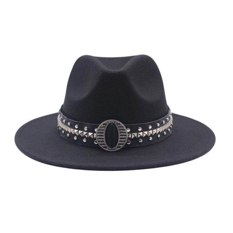 Deerskin Fleece Top Hat Retro Jazz Hat Men's and Women's Felt Hat European and American Woolen Hat Western Cowboy Hat