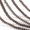 1 Strand 4/6/8mm Faceted Crystal Beads Dark Grey Rondelle Loose Spacer Glass Beads For Jewelry Making DIY Bracelets Necklace