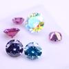 Round Multicolor Moissanite Stones: Red, Yellow, Blue, Green & Paraiba Colors