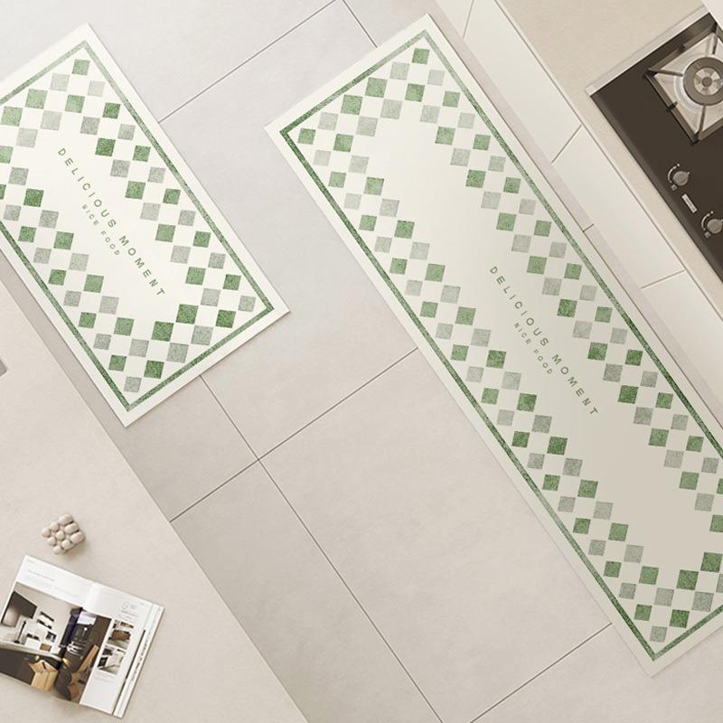 Kitchen Floor Mats Non-slip Waterproof Oil-proof Carpet Colorful Geometric Pattern Long Size Rug Home Decoration Mats