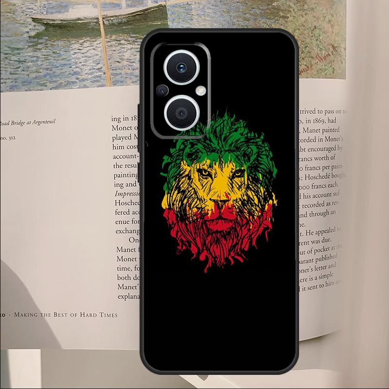 Rastafarian Lion Cover For OPPO Reno 11F 12F 13F 14F 10 11 12 13 14 Pro 7 8 Lite OPPO Find X6 X8 X9 Pro Case