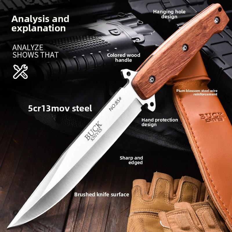 Outdoor Camping Knife High Hardness Sharp Straight Knife Portable Knife Fruit Knife
