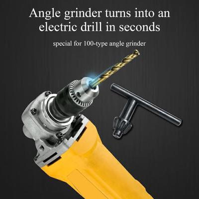 Angle Grinder Chuck Electric Drill Adapter with Quick Change Shank Three-Claw Design Woodworking Tool Accessories for 100-Type