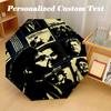 Portable Auto Folding Umbrella,The Weeknd 8 Rib Waterproof Umbrella For Camping Commute