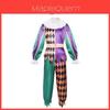 Clown Costume For Kids And Adults With Polyester Fabric For Cosplay And Halloween Events