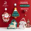Water Absorption Christmas Hand Towels Coral Fleece Quick-drying Christmas Tree Handkerchiefs Hanging Hanging Wipes