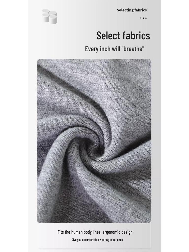 Men's Heavyweight Solid Color Knit Hooded Sweater - Loose Fit Casual Pullover for Autumn/Winter