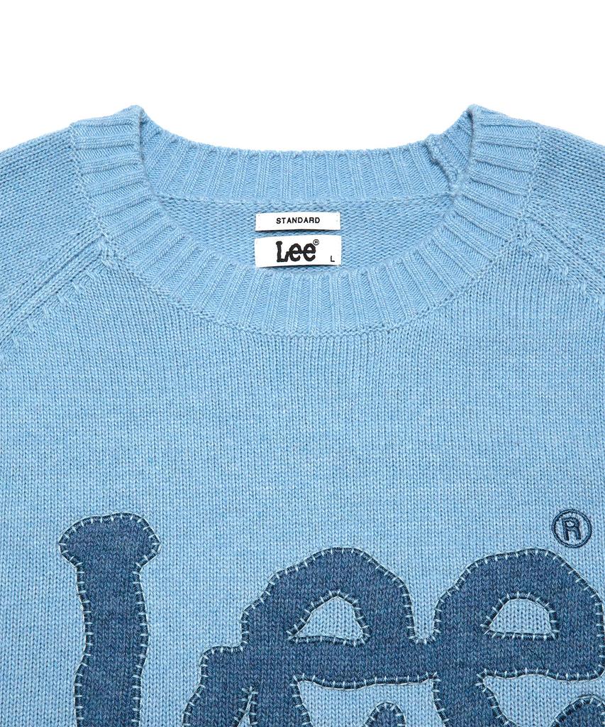 LEE Applique Big Logo Knit Light Blue