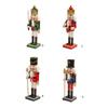Collectible 25cm Wood Nutcrackers Figurine Handmade Tabletop Decoration Stylish Desktop Statue Ornament for Party Use