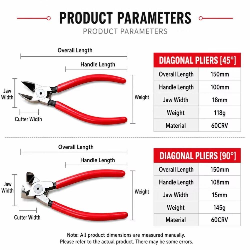 Industrial Grade Flat Nose Pliers Anti-Slip Sprue Pliers Professional Sprue Cutters  Jewelry Repair