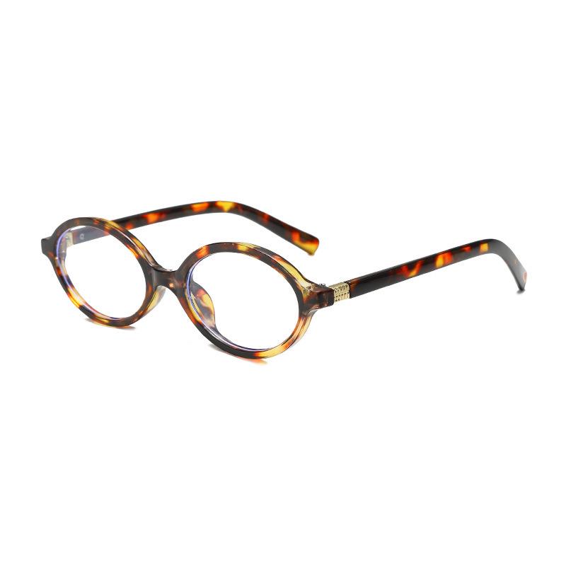 2024 Xiaohongshu Retro Oval Nerd Glasses with Anti-Blue Light in a Simple, High-End Style