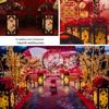 Chinese Wedding Kapok Flower Light Aisle Runner & Plum Blossom Pillar Centerpiece