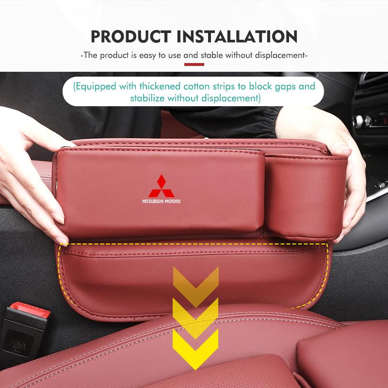 cxdjmy1 For Mitsubishi Car Seat Gap Water Cup Phone Keys Organizer Storage Holder Outlander Pajero Sport Lancer EX ASX L200 Eclipse