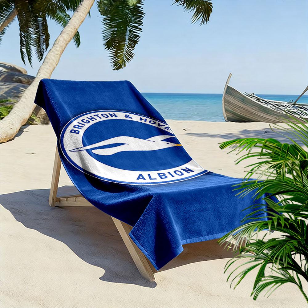 Asciugamano con logo Brighton & Hove Albion Un asciugamano da spiaggia indispensabile per i viaggi al mare