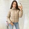 Winter Puffer Jacket Women Solid Autumn Short Coat Cotton Padded Junior Outwear Simple Design Invisible Pocket -5centigrade