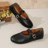 New Round Head Ballet Shoes Women's Comfortable Soft Sole Soft Surface Word with Mary Jane Single Shoes