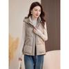 New Lingge Autumn and Winter Women's Lightweight Sleeveless Vest Hooded Solid Color Thickened Warm Sports Casual Loose Lightweight Jacket