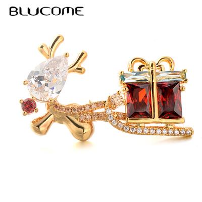 Christmas Brooches Christmas Reindeer Pony Car for Women Men Suit Collar Sweater