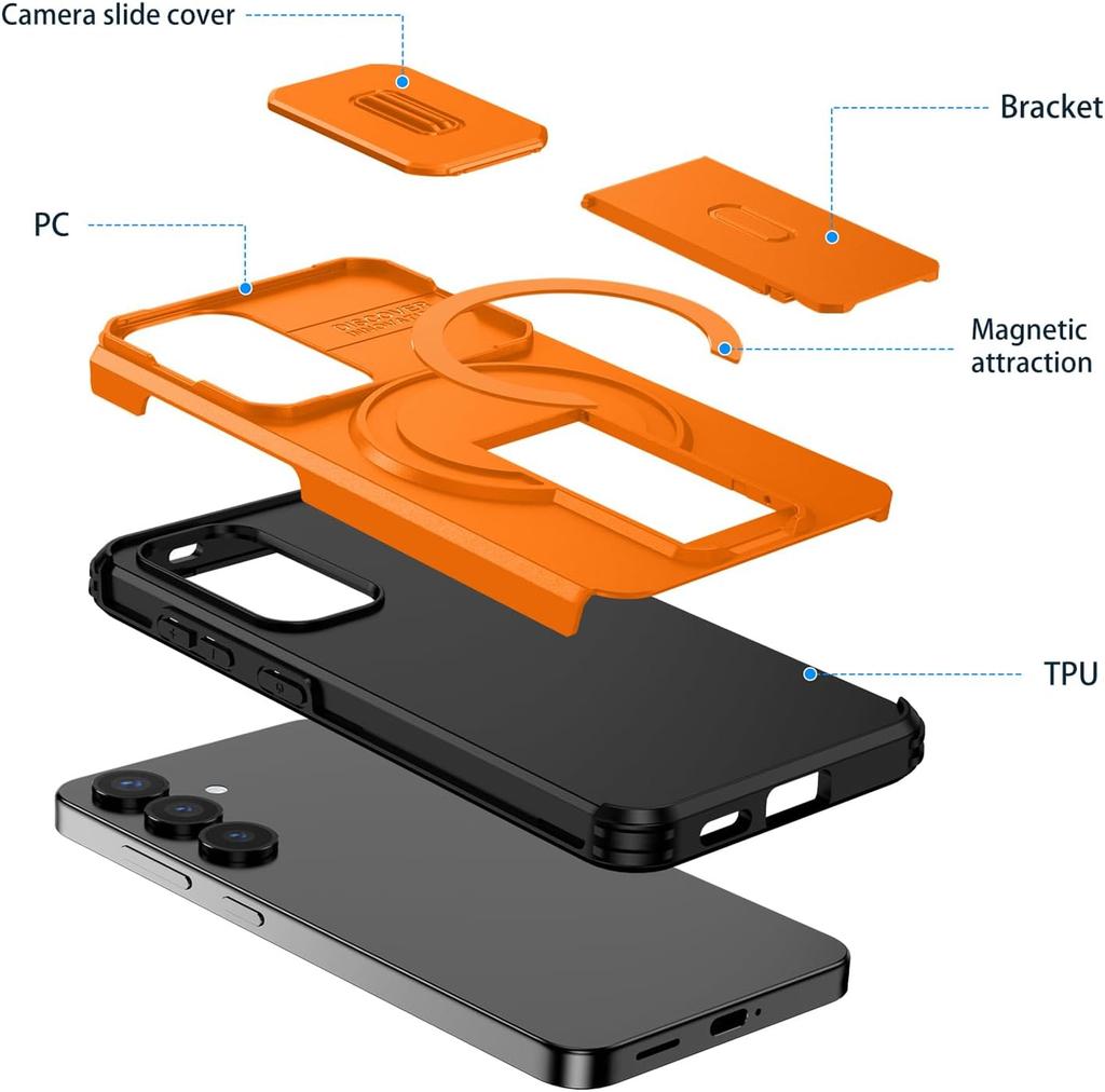 Phone Case For Samsung Galaxy S26+ Plus with Camera Cover, Magsafe, Heavy Duty Magnetic Case
