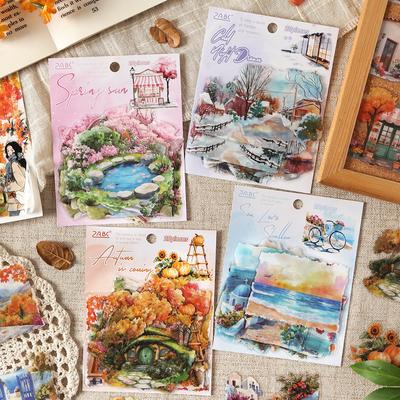 20pcs Kawaii Stationery Stickers Four Seasons Chord Song DIY Craft Scrapbooking Album Junk Journal Happy Planner Diary