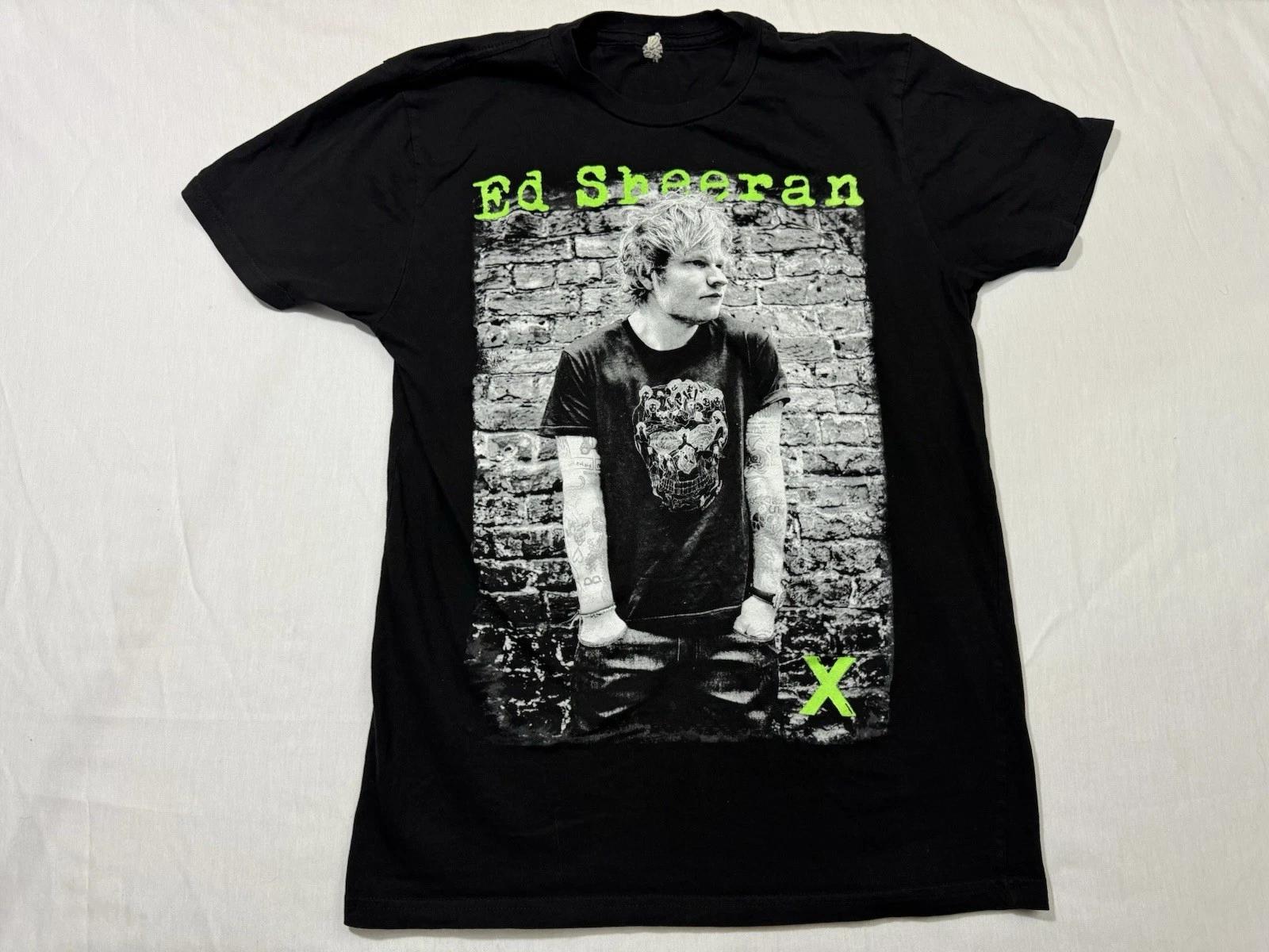 Ed Sheeran Black Short Sleeve T Shirt Singer Pop Rock Music Womens Size M S