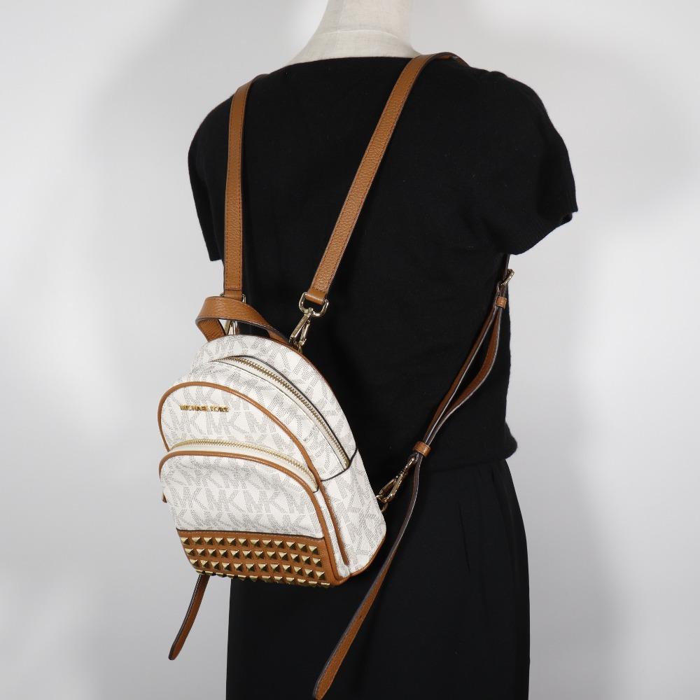 Michael Kors Mini backpack Backpack Daypack 35T7GAYB0B Mini Backpack Studs White PVC Women Used