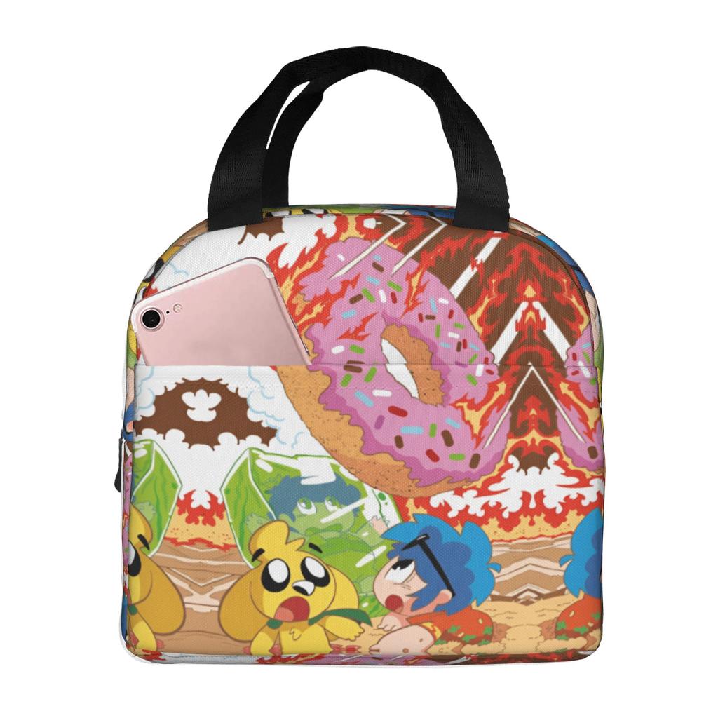 Custom M-Mikecracks Insulated Lunch Bag for Women Men Portable Cute Thermal Cooler Lunch Box School