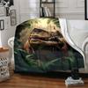 1pc Dinosaur, Prehistoric Soft & Warm Polyester Knit Blanket, Digital Printed, All-Season Throw for Napping, Traveling, Sofa yy250906048