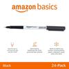 Amazon Basics Extra Fine Tip Oil-Based Markers, Black, 24-Pack